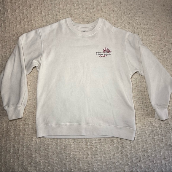 Women’s XS Hollister Crew Neck Sweatshirt Oversized PEACE London Market Plants - Picture 2 of 13